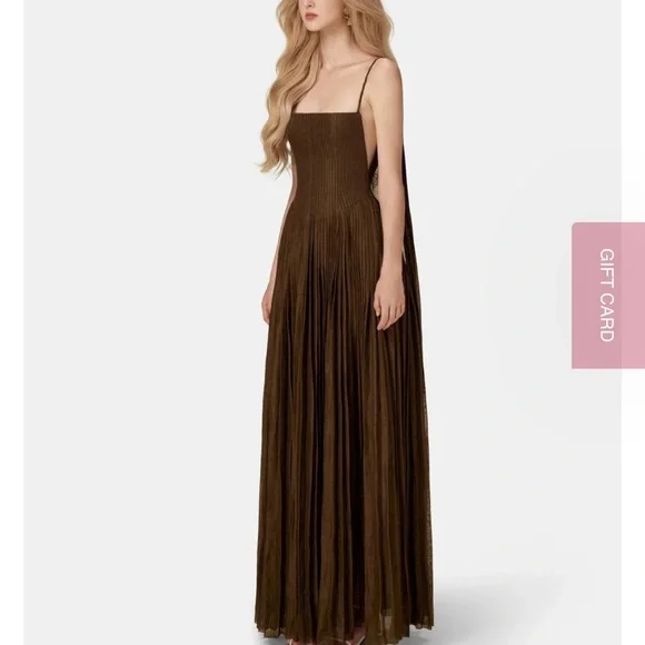 ISO!!! Montsand Chocolate Linen Maxi Dress - Picture 2 of 2